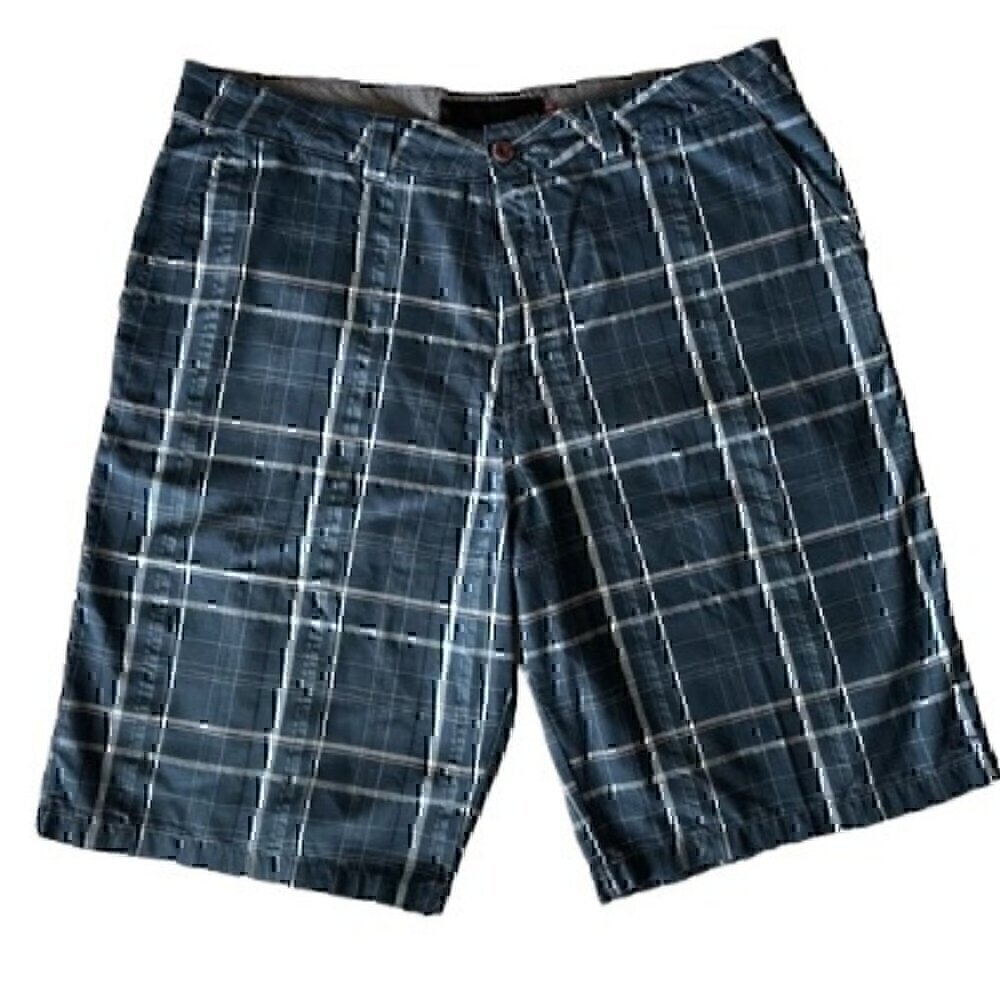O'Neill Blue Plaid Hybrid Flat Front Triumph Chino Shorts Shorts size 38